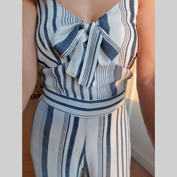 Japna blue white striped Jumpsuit XS - Picture 3 of 5